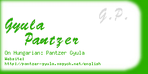 gyula pantzer business card